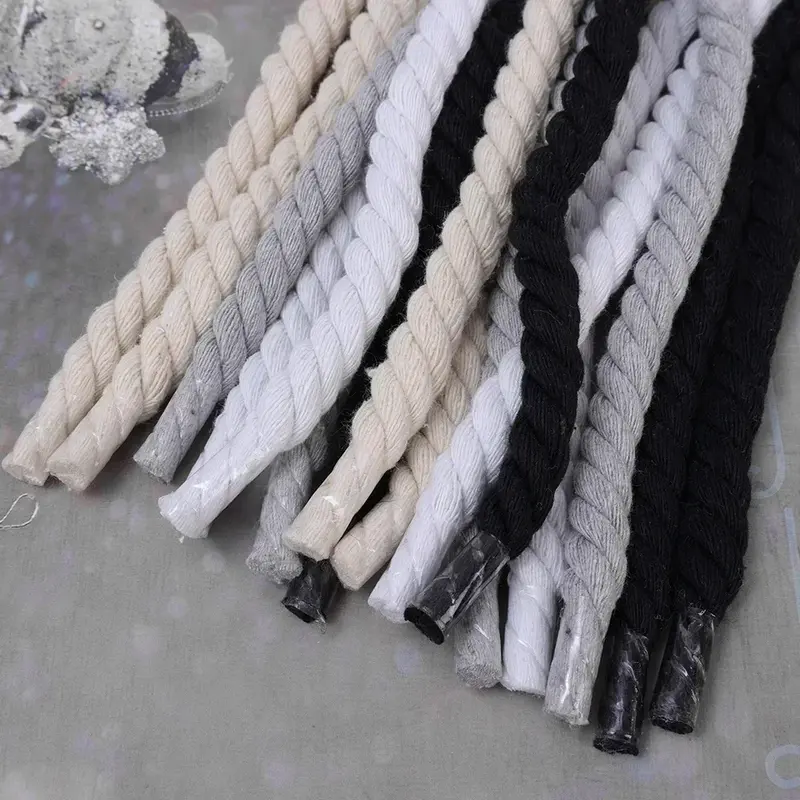 Cadarços de algodão grosso para homens e mulheres, corda torcida, cadarços de lona baixa, cordas de tênis, 2 peças, 120 cm a 160cm