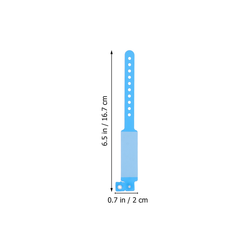 100 szt. Bransoleta z PVC, która zapobiegała utracie nadgarstka, jednorazowa bransoletka identyfikacyjna (losowy kolor)