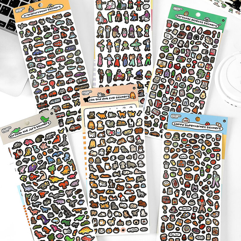 16Packs/Lot Fantasy Dagboek Serie Markers Fotoalbum Decoratie Label Sticker