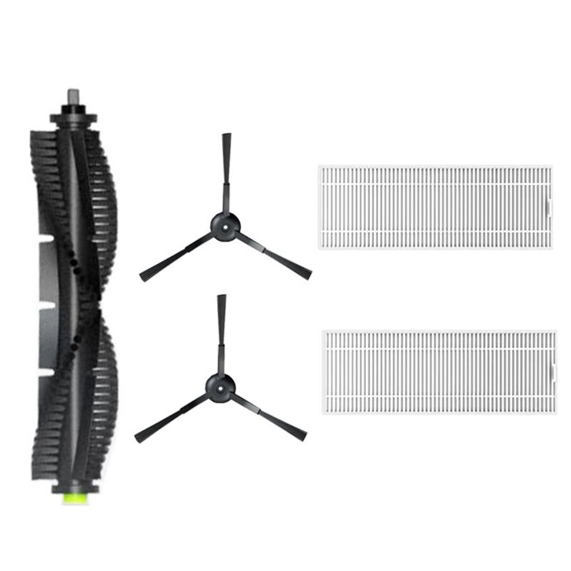 5Pcs Roller Brush Filter Side Brush Replacement Parts for Qihoo 360 S10 X100 Max Robotic Vacuum Cleaner