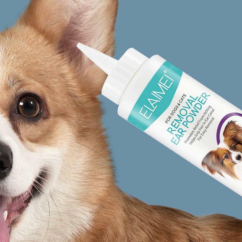 Polvo de depilación indoloro para mascotas, limpiador de oídos para el cuidado de la salud de mascotas, eliminación de olores, accesorios para perros