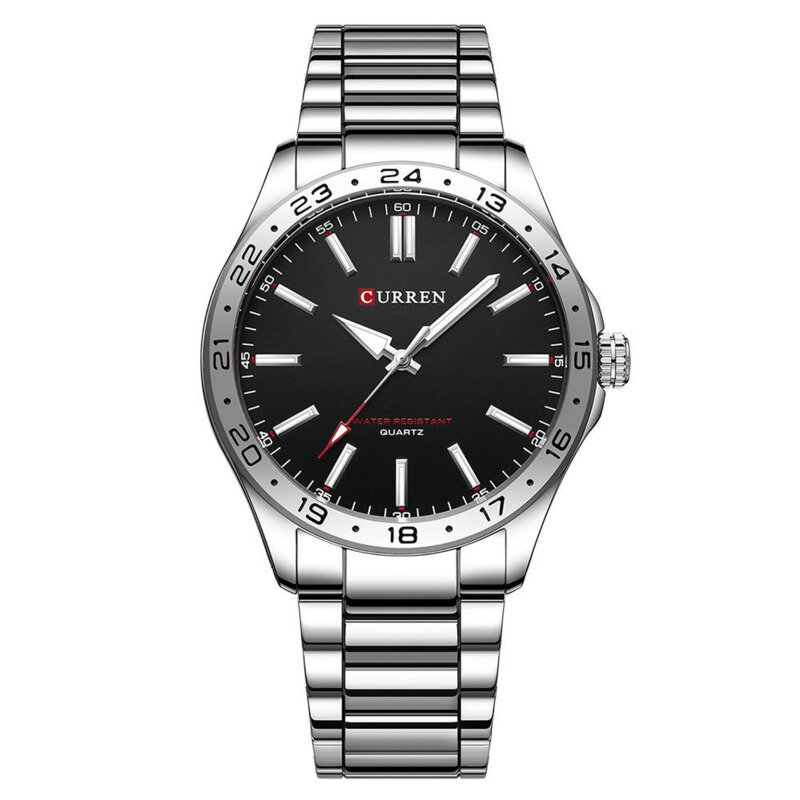 Quartz Horloge Voor Heren Zakelijke Mode Vrije Tijd Glow Waterdichte Stalen Band Groen Horloge Heren Horloge Relogios Masculino