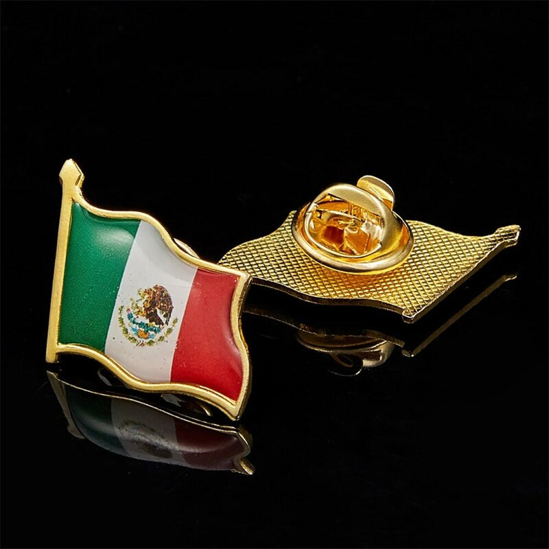 Мексиканский национальный машущий флаг, лацкан, значок на булавке, брошь для украшения одежды и сумок