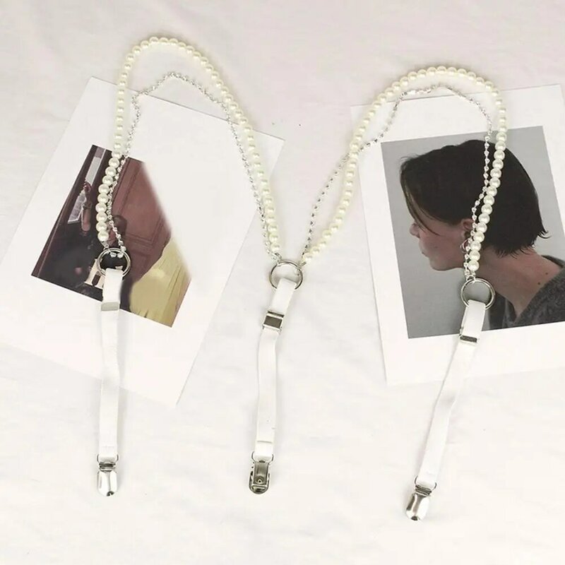 Verstellbarer Taillen ketten gürtel aus Strass aus Kunstleder für Frauen mit verstellbarem elastischem Enten-Mund-Clip-Rücken gurt
