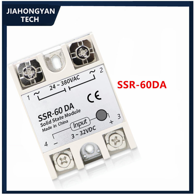 Módulo de relé de estado sólido para Control de temperatura PID, SSR-25DA, SSR-40AA, SSR-40DD, 10A, 25A, 40A, 60A, 80A, 100A, DA, DD, AA