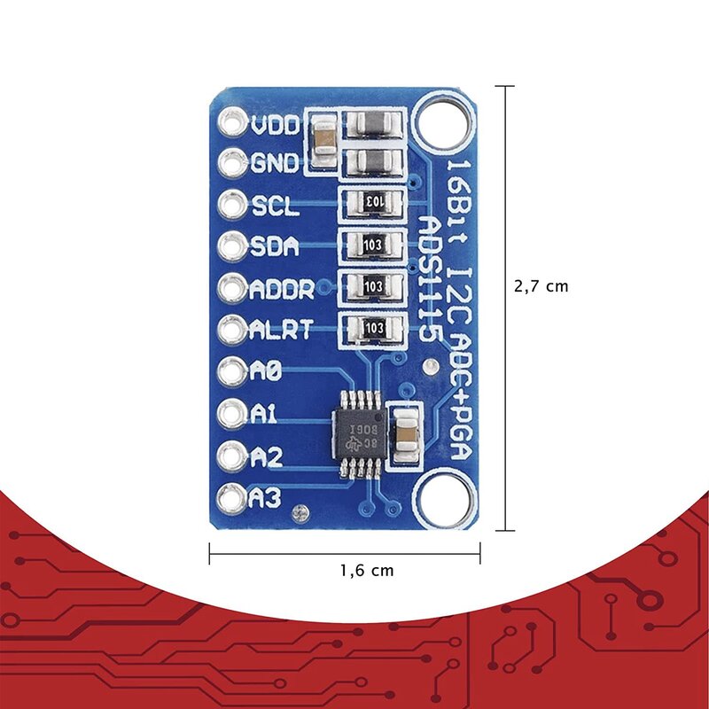 3 x ADS1115 ADC Module 4 Channels for Arduino and for Raspberry Pi