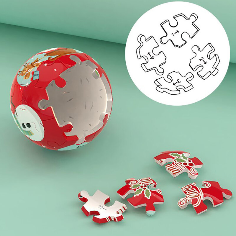 Jigsaw Puzzle Keychain, Favores do partido, Chaveiro quebra-cabeça, 3D Ball Puzzles, Recompensas de presente de Natal