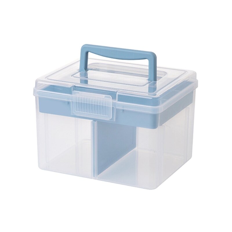 Clear Craft Stackable Storage Box with Storage Tray Plastic Mulitpurpose Storage Container for Storing Organizing Toy G6KA