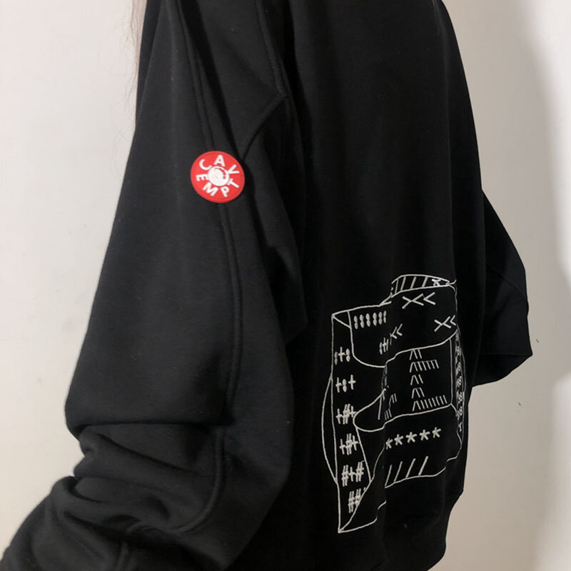CAVEMPT-suéter Harajuku con letras bordadas para hombre y mujer, suéter holgado de algodón con Logo, de alta calidad, informal, 1:1