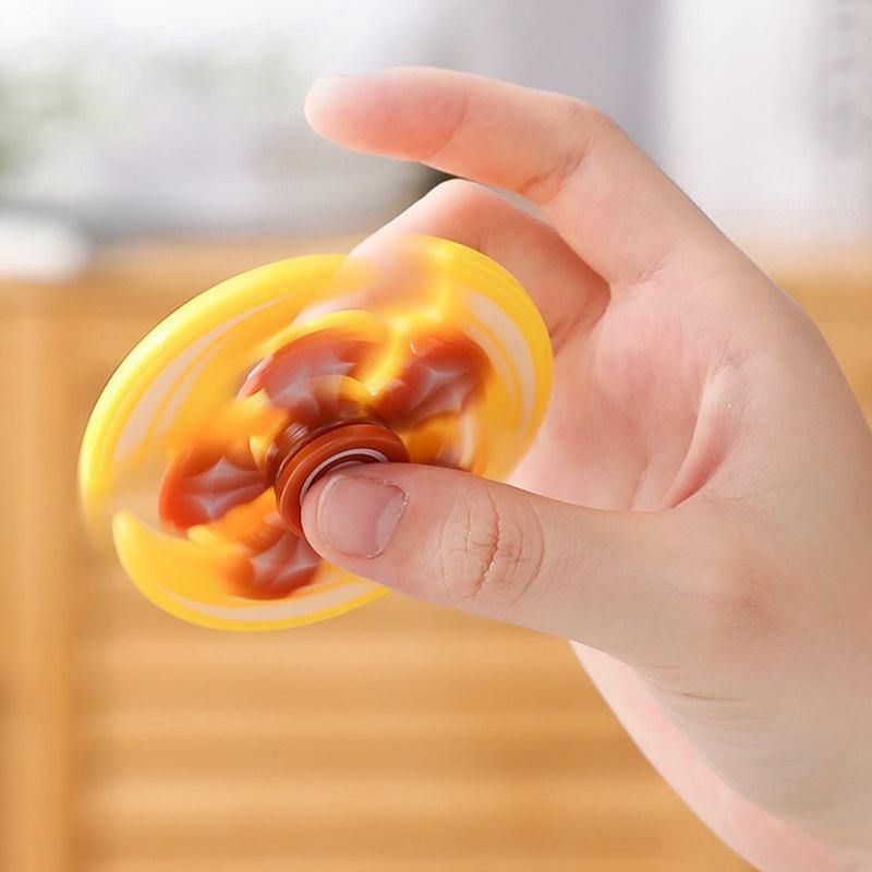 Fingertip Gyro Anti-Stress Toy para Crianças, Double-Layer Spinner, Autismo Stress Relief, Silicone Interactive Push Toy, Presente