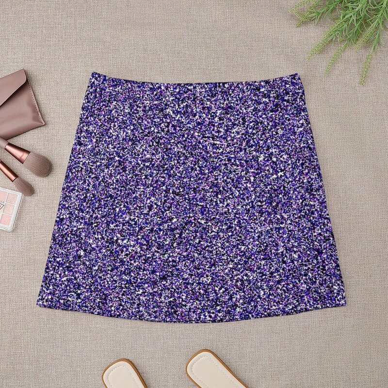 Цветная фиолетовая мини-юбка с блестками в стиле Пантон 2018, новые платья, кавайная одежда