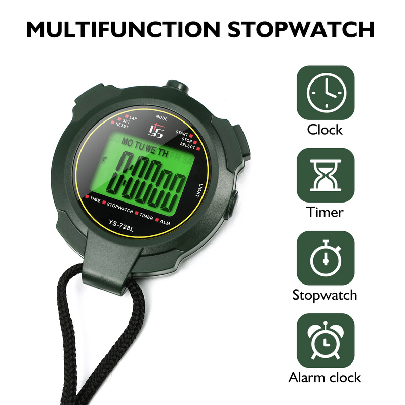 Stopwatch Polshorloge Waterbestendig Stophorloge Polshorloge Met Stopwatch Functie Sport Stopwatch Watch Horloge Stille Stopwatch