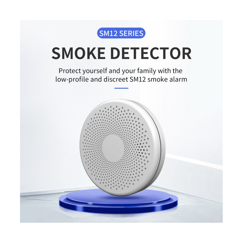 Smart Life Smoke Detector, Sensor, Monóxido de Carbono, Detector de Gás Co, Alarme de Som de Incêndio, 2 em 1 Versão, Wi-Fi