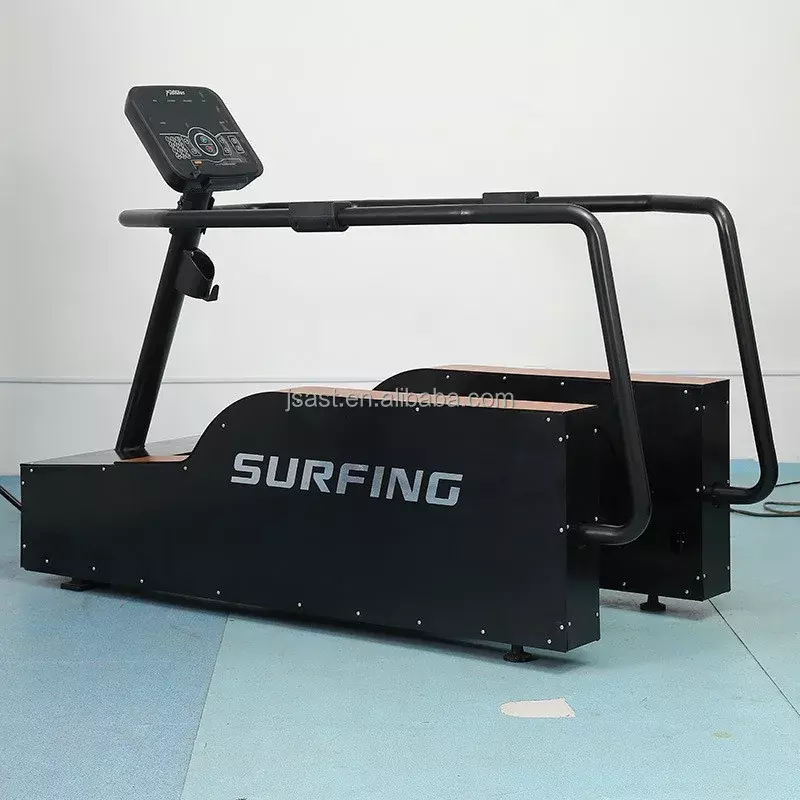 Simulador de surf comercial, máquina de surf para piscina de ondas suaves con resistencia, tiempo, velocidad, calorías para uso en gimnasio
