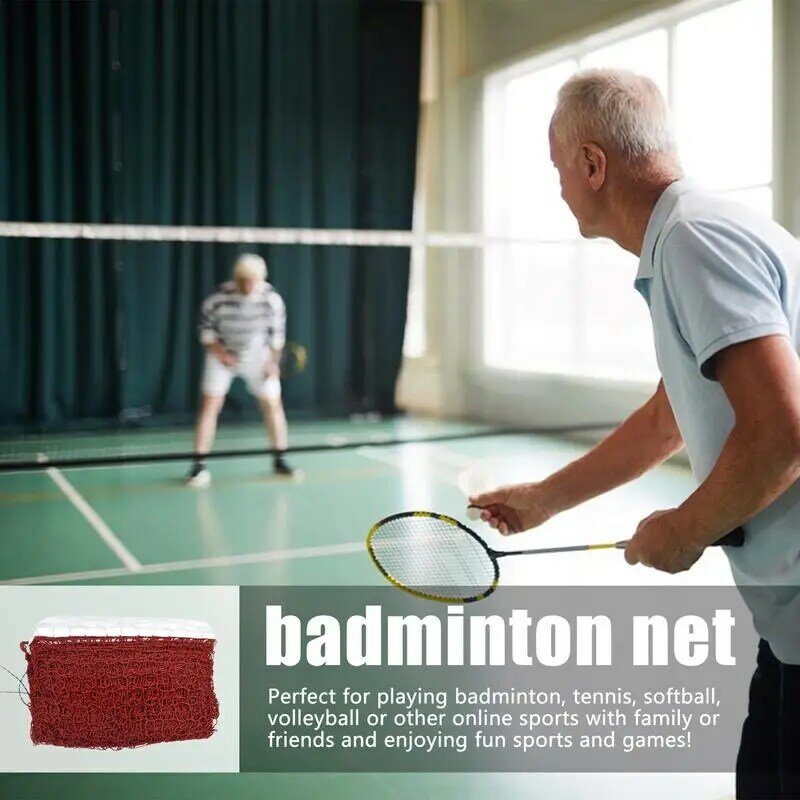 ตาข่ายแบดมินตันน้ำหนักเบาตาข่ายแบดมินตันมืออาชีพความแข็งแรงสูงตาข่ายวอลเลย์บอลแบบพกพา perlengkapan badminton พับได้ # W0