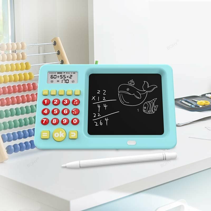Calculatrice USB pour enfants, tablettes de dessin numériques, machine d'entraînement à l'arithmétique pour enfants, test mathématique, jouet délibérément