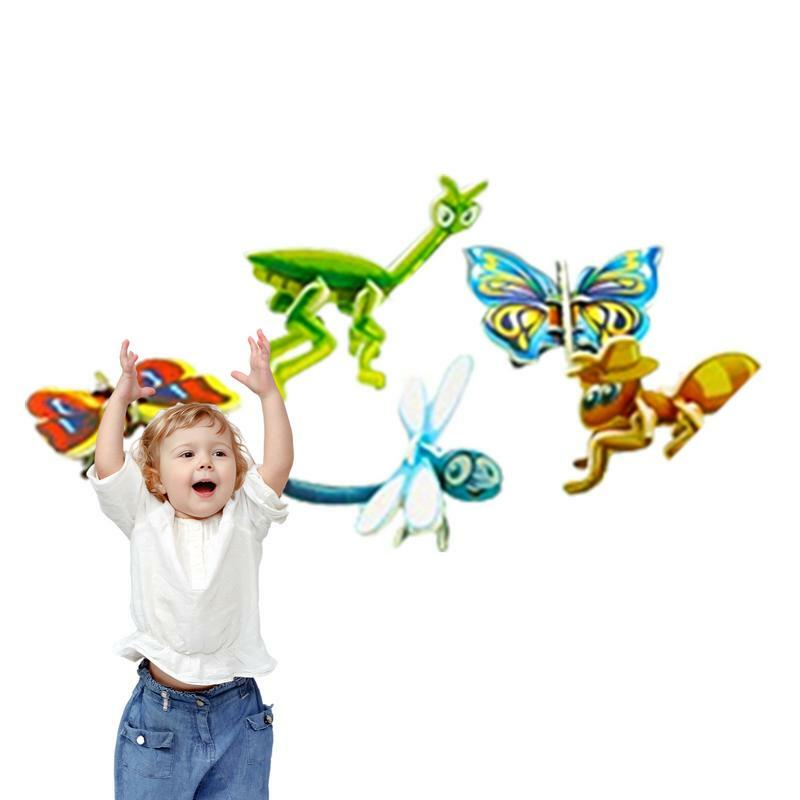 Rompecabezas 3D de animales de 10 piezas para niños, juguetes educativos Montessori, ensamblaje Manual divertido, modelo tridimensional, juguete para niño y niña