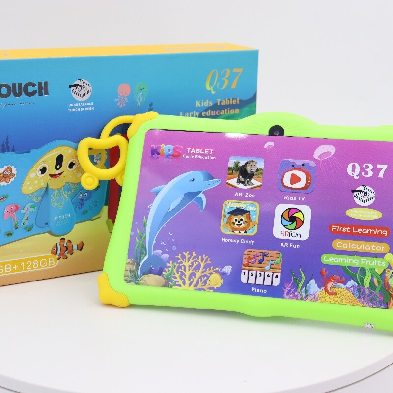 ATOUCH-Tableta educativa de 7 pulgadas para niños, dispositivo con WIFI, Android, aprendizaje, memoria de 4GB, memoria de solo lectura, 128GB