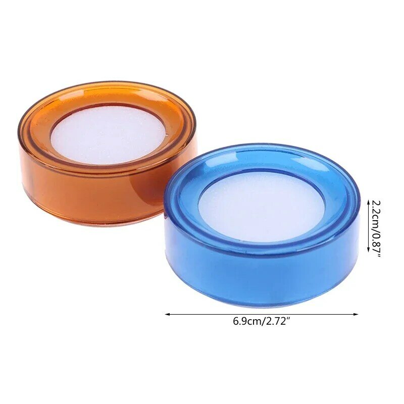 Office Desk Fingertip Moistener Round Wet Sponge Cup for Accountant Office Clerk Cashier Counting Papers Currency 55KC