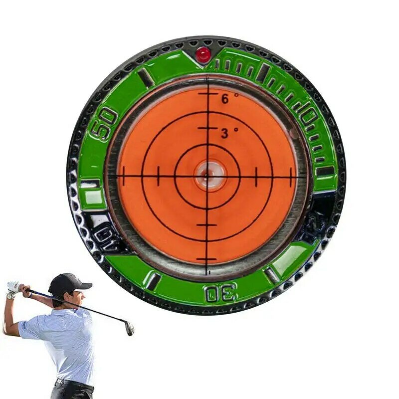 Topi Golf Level, penanda bola dengan presisi tinggi, alat bantu baca hijau, gaya Chip Poker, gelembung