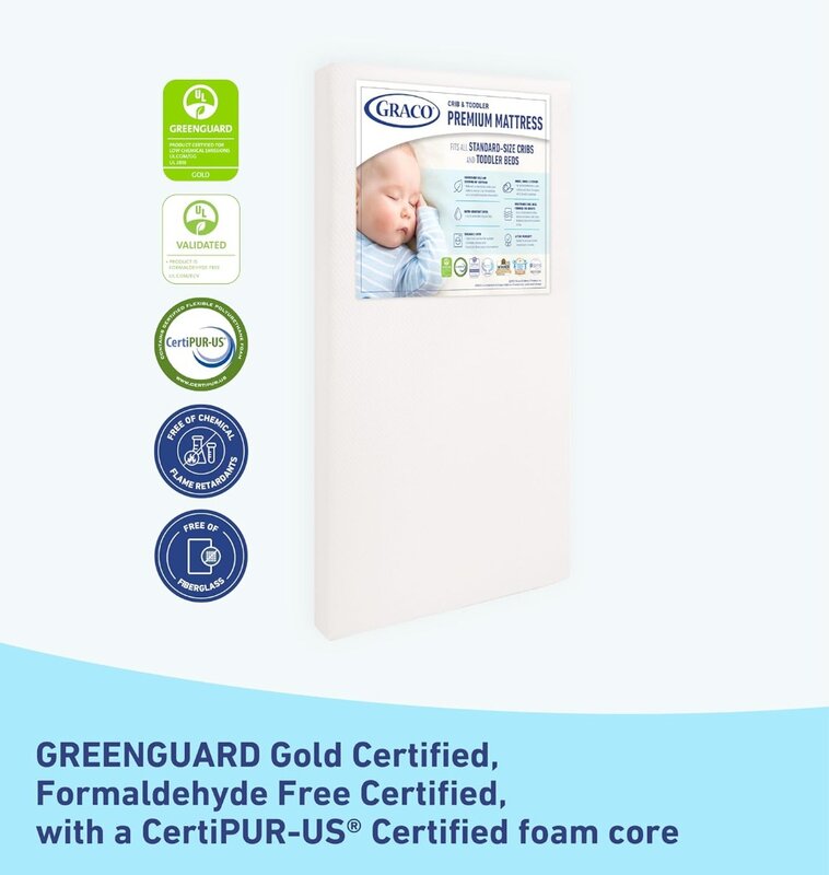 Materasso Premium per culla e bambino-copertura lavabile in lavatrice superficie del sonno impermeabile