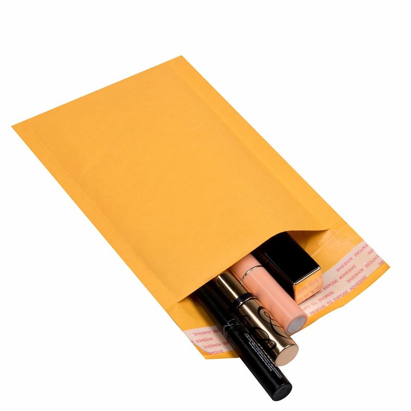 10 sztuk małe koperty bąbelkowe Bubble żółta torba Kraft Mailers koperty na przesyłki małe koperty bąbelkowe żółte etui