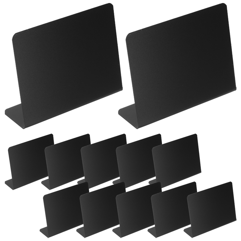 Panneau de tableau noir en PVC pour décoration de voiture, panneaux de prix debout, table, tente attro, message, 12 pièces