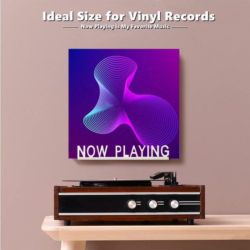 Record Wall Display Acrylic Record Wall Holder Now Playing Clear Album Holder Thick Record Wall Mount For Bookshelf Kitchen