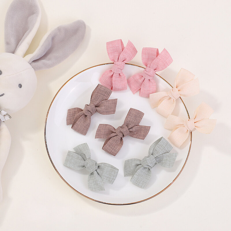2pcs/set Cute Princess Hairpins Hair Bows for Girls Nylon Safe Hair Clip Barrettes Infants Toddlers Kids Baby Hair Accessories