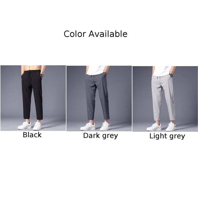 กางเกงวอร์มผู้ชายยืดได้มีกระเป๋าเหมาะสำหรับใส่ออกกำลังในยิมสีดำ/สีเทาอ่อน/เทาเข้ม