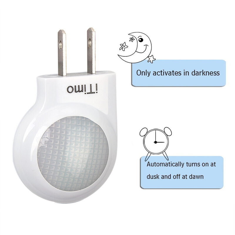 Mini luz nocturna LED con Sensor automático, lámpara de emergencia con Control de iluminación inteligente, cómoda para dormitorio de bebé, enchufe de EE. UU., 4 Uds.