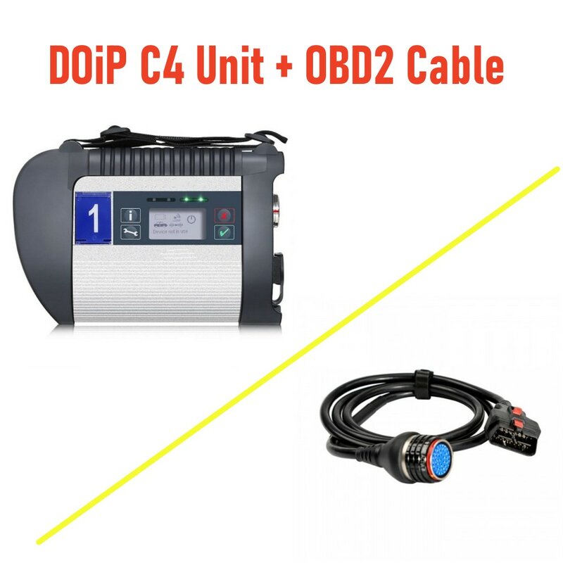 Qualidade superior c4 doip estrela diagnosticar multiplexer sd conectar para o carro e caminhão suporte wifi/wlan c4 xentry