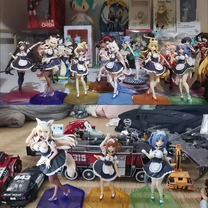 NEKOPARA-figuras de acción de NEKOPARA, juguetes de Anime de 20cm, chocolate, vainilla, Azuki, coco, Arce, canela, Pop Up Parade, de PVC