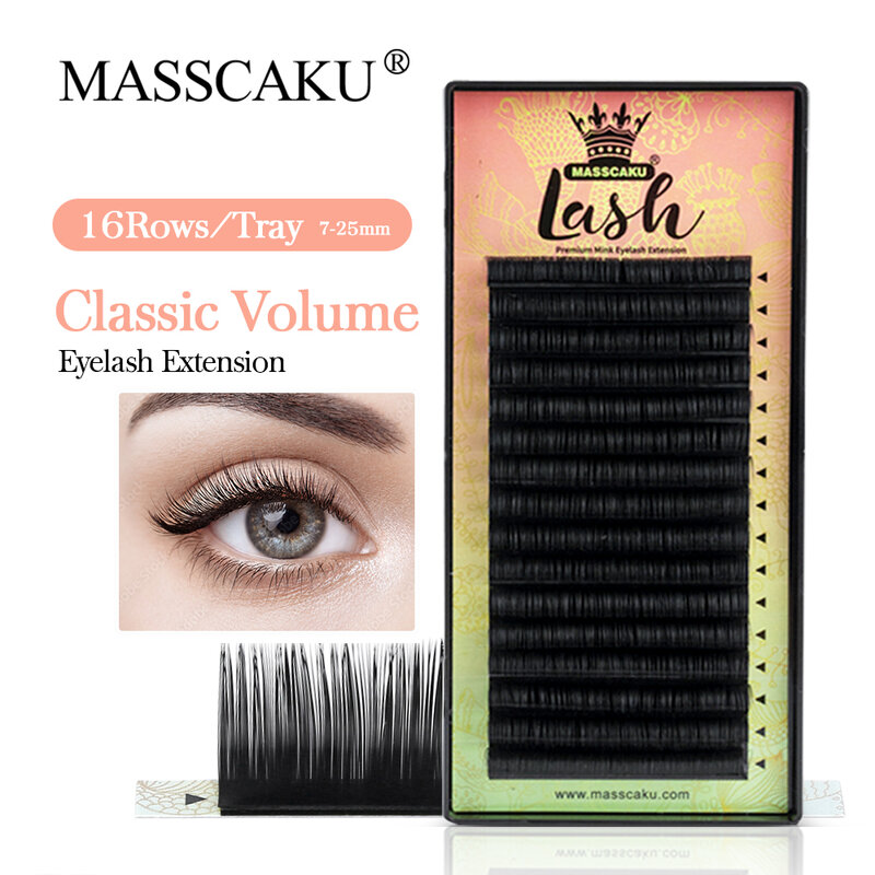 MASSCAKU Bushy Classic Lashes High Ranking C CC D DD Cilia Mixed Length False Eyelashes Curl Glitter maquillaje