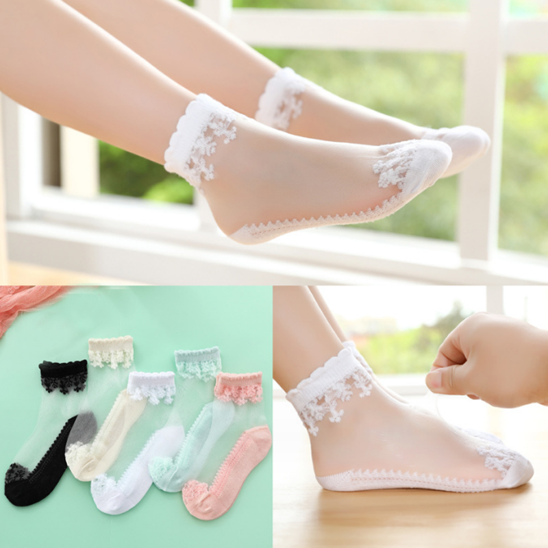 Новые летние тонкие повседневные носки для девочек