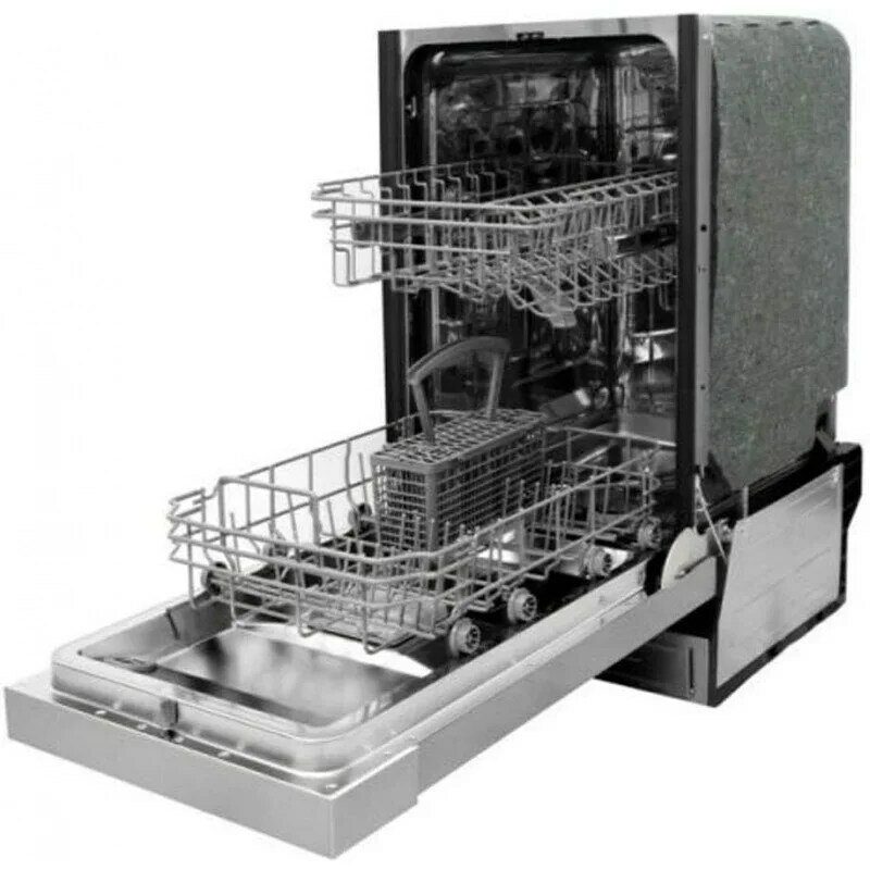 Встроенная посудомоечная машина с электроподогревом, 18 дюймов, 6 программ для стирки, 8 режимов работы и нержавеющая сталь