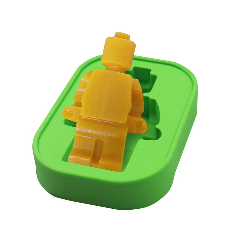 Robot Ice Cube Tray stampo in Silicone stampi per caramelle cioccolato per bambini Party and Baking Minifigure Building Block temi