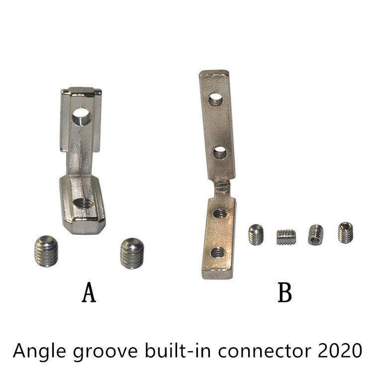 링크 CNC T 슬롯 L 유형 90 도 2020 알루미늄 프로파일 내부 코너 커넥터 브래킷, M4 또는 M5 나사 포함