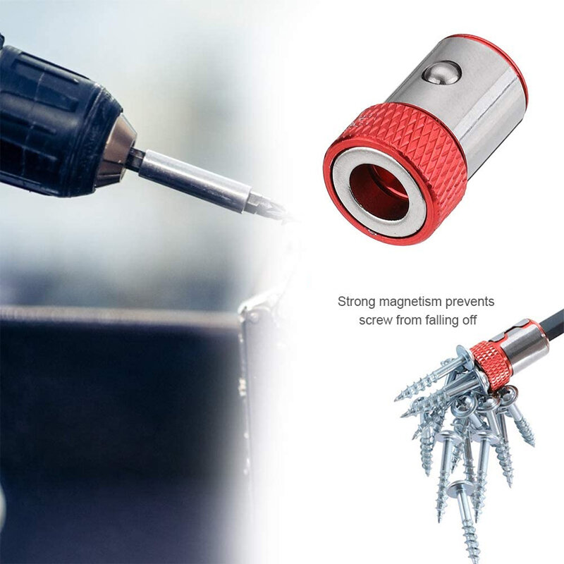 Universal Magnetic Ring for 6.35mm 1/4" Drill Bit Magnet Powerful Ring Strong Magnetizer Electric Screwdriver Bits