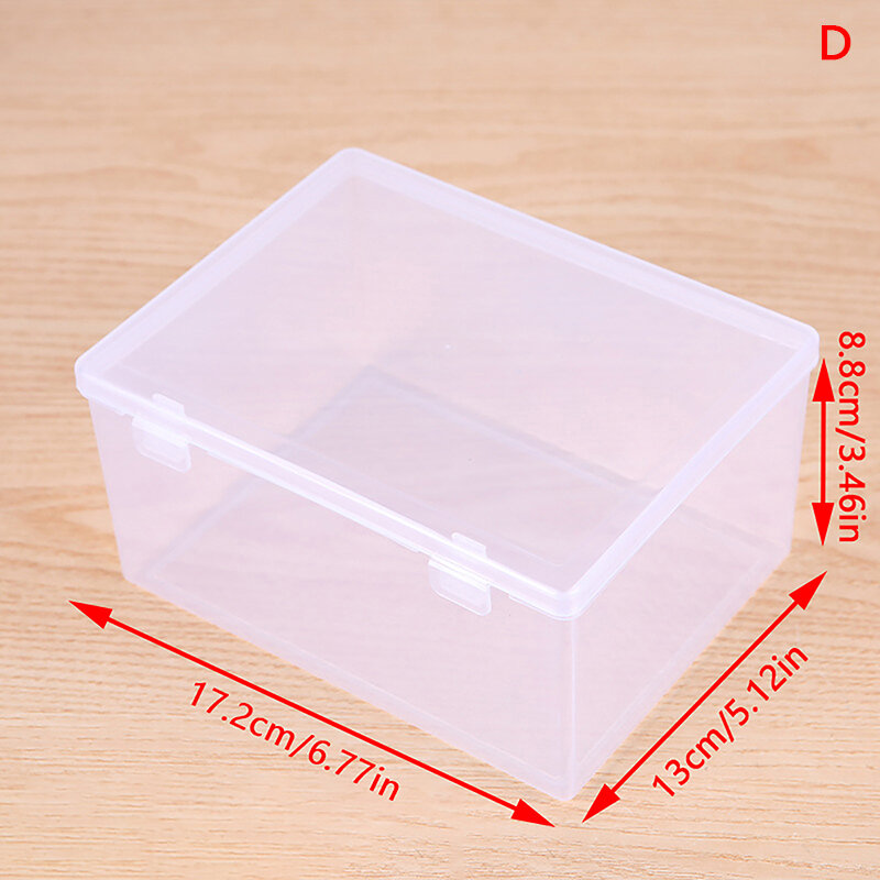 Mini Storage Box Clear Lidded Small Plastic Box For Parts Tools Storage Box Jewelry Display Case Beads Container