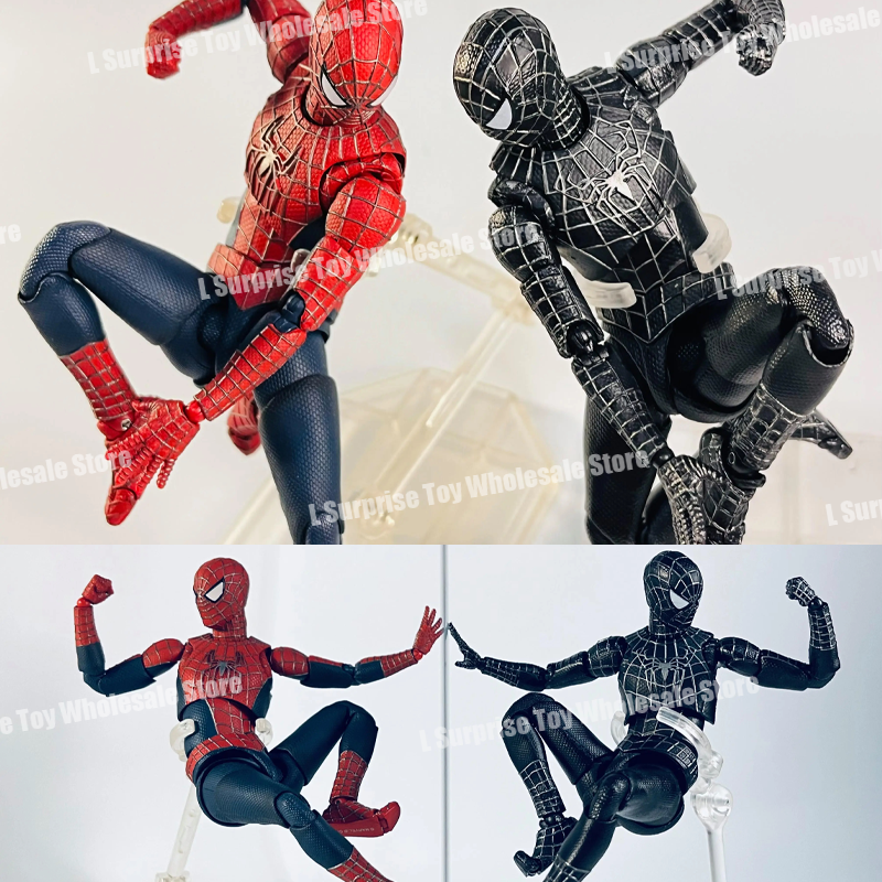[Tersedia] Ct Spider-Man 2099 Shf S.H.Figuarts Spiderman di seluruh Spider-Verse Venom hitam setelan Tobey tokoh aksi hadiah mainan