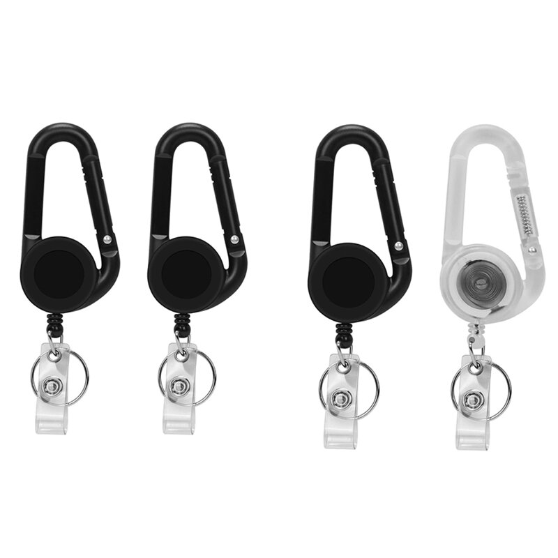 2 Pack Retractable Key-Chain Badge Reel, Heavy Duty Retractable Key Chain,Metal Retractable Badge Holder