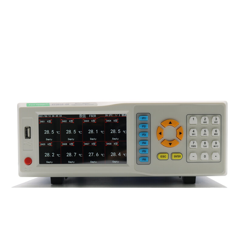 Conexão USB Temperatura Monitor Detector, Termômetro multicanal, Detector de aquisição, 8 16 24 32 48 64