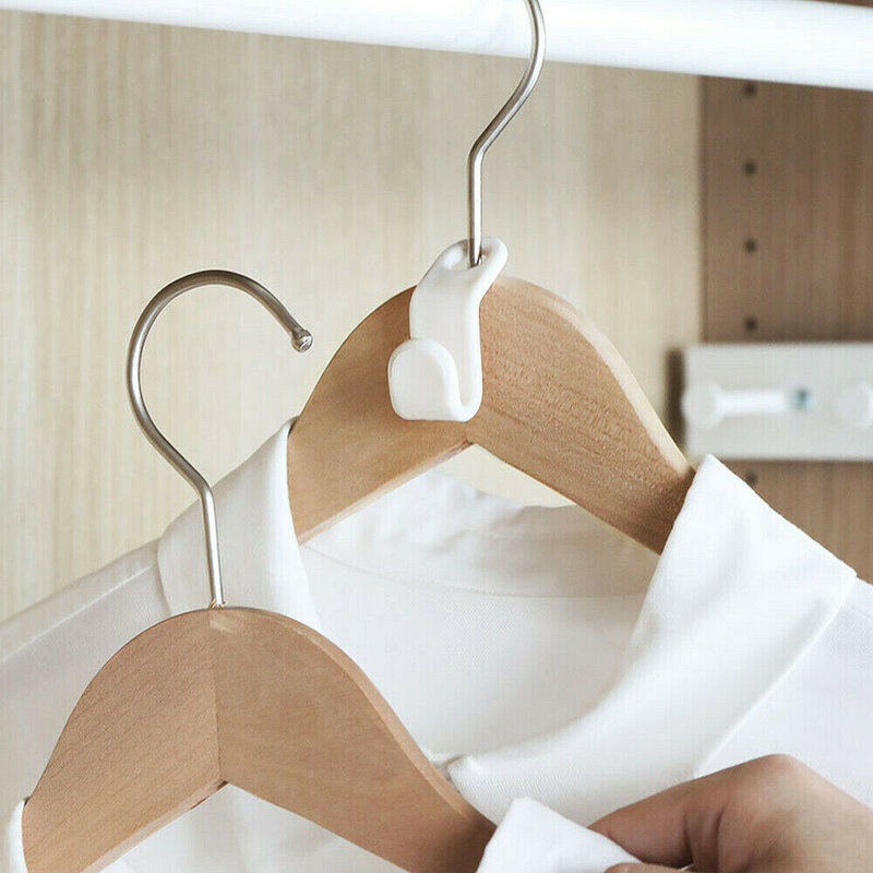 Mini Clothes Hanger Connector Hooks Cascading Plastic Wardrobe Coat Organizer Rack Holder Space Saving for Closet