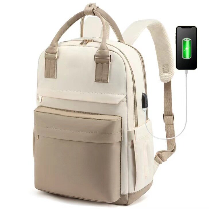 New Girls Backpack Fashion Large Capacity Laptop Bag Hand Travel Backpack Men's Bag