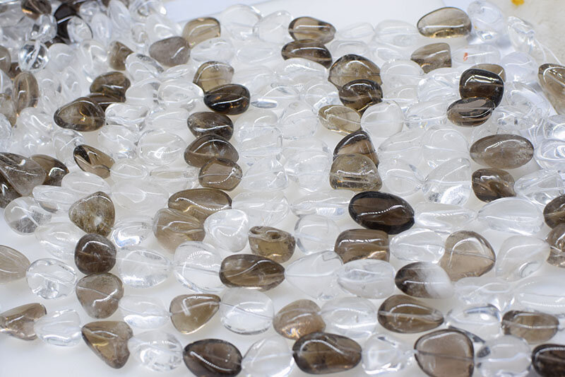 Smoky – perles naturelles pour la fabrication de bijoux, Quartz blanc, cristal, baroque, 22-28mm, 38cm, FPPJ