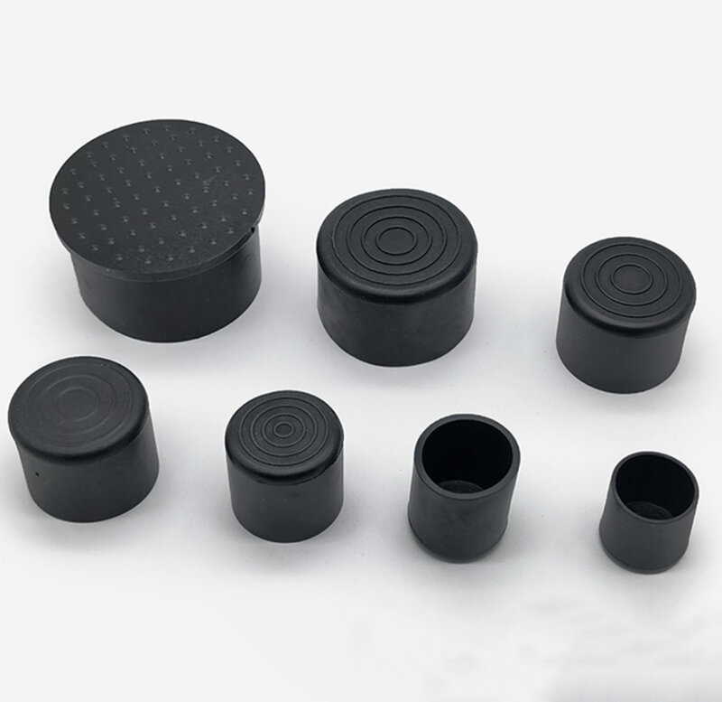 Runde schwarze PVC-Weich gummi kappen 6mm-120mm Schutz dichtung Staub dichtung End deckel kappen für Rohrs ch rauben möbel