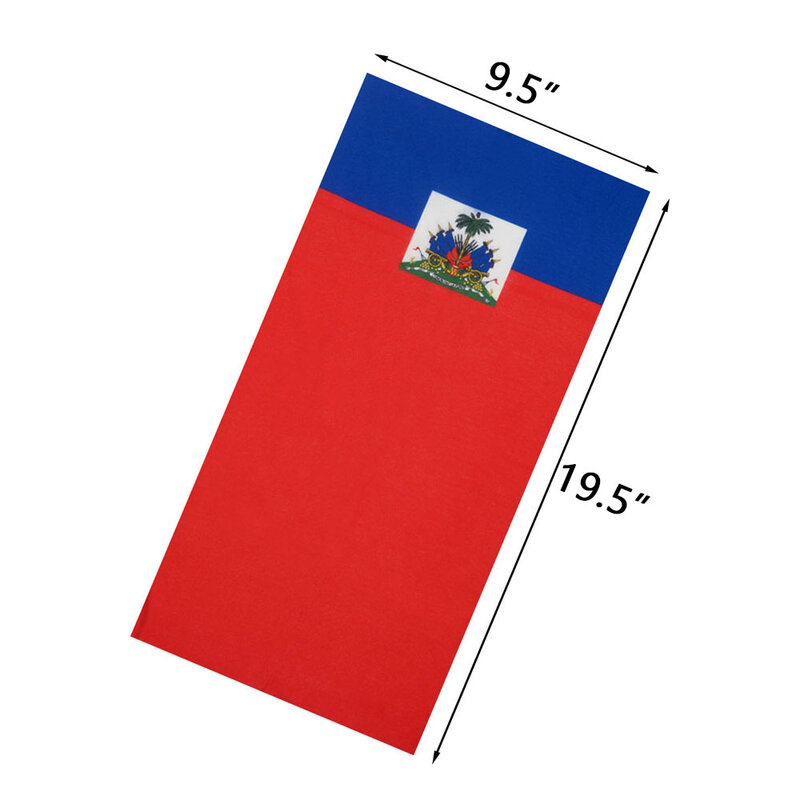 Haiti Bandana bendera nasional untuk pria wanita, ikat kepala lari bersepeda dengan lubang udara, penutup leher untuk pria dan wanita