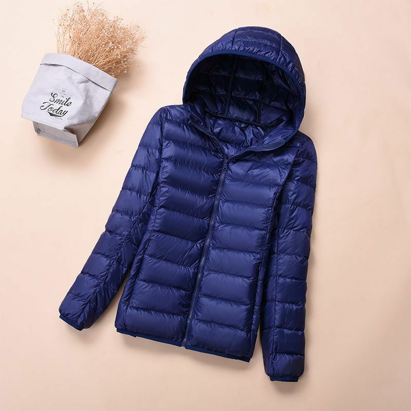 여성용 라이트 다운 재킷, 2023 짧은 화이트 덕 다운 패션, 따뜻한 라지 사이즈 라이트 코트, 가을 및 겨울 신상
