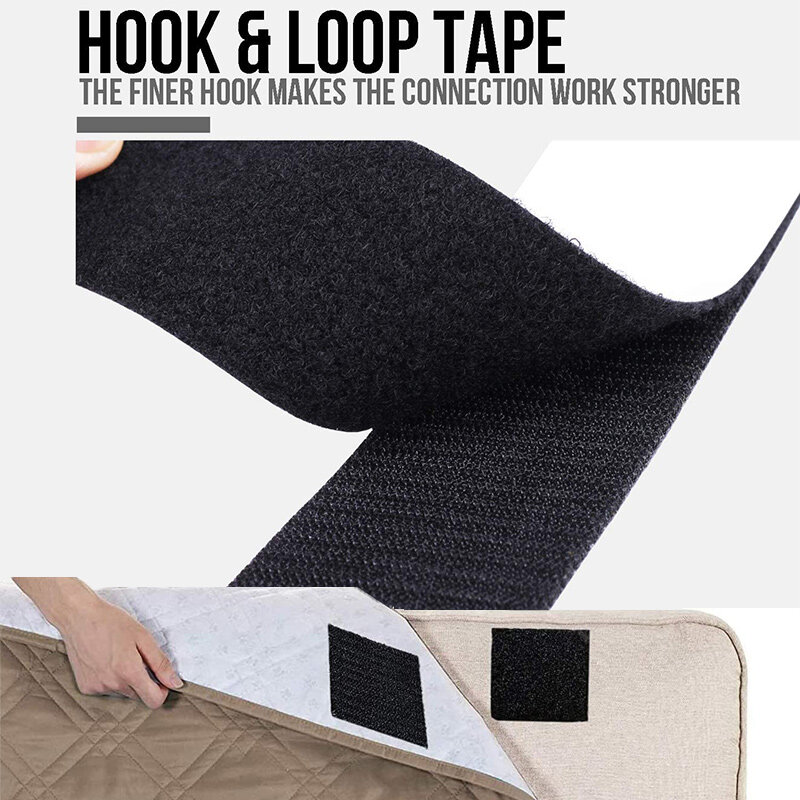 5M/Pairs Self Adhesive Hook and Loop Tape Fastener Strips Interlocking Nylon Fabric Hook Loop Sticky Tape for DIY Craft 16-50mm